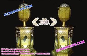 Couleur blanche Marocain Passerelle Lampes Mariage Aisleway Piliers Socles Indien Fabricant De Décoration De Mariage - Product Image 5