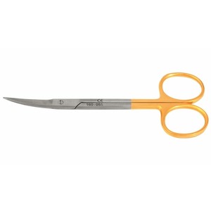 กรรไกรตัดม่านตาพร้อมจุดคมโค้งงอทีซีรอยเย็บเนื้อเยื่อตาขนาด110มม. หรือ11ซม. ทำจากสแตนเลสเยอรมัน - Product Image 1