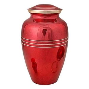 Urne en métal commémorative gravée rouge faite à la main pour adultes Style américain/européen en laiton/aluminium pour le stockage - Product Image 3