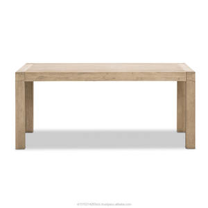Table de salle à manger en chêne indonésien au design moderne avec finition naturelle Mobilier durable en bois massif pour votre maison - Product Image 1