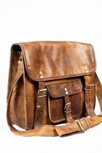 Vintage Unisex 100% Genuine Leather Material Laptop <b>Messenger</b> <b>Bag</b> Crossbody Briefcase Satchel <b>Bag</b> For <b>Men</b> And Women Shoulder <b>Bag</b> - Product Image 6