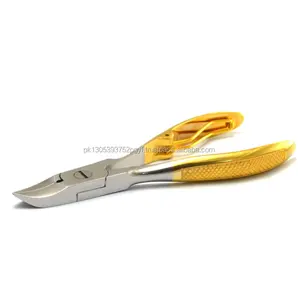 Gold handle Professional Factory Custom Toe Nail Clipper Carbon Bag Gifts OEM Customized Steel Box Logo
