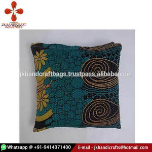 Vintage Handmade Throw Pillow Home Decor Kantha Pillow <b>Cushion</b> Cover - Product Image 2