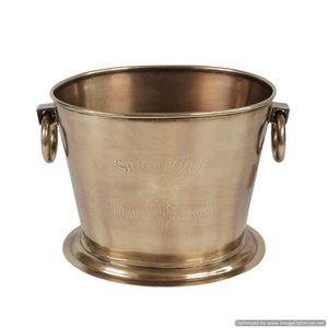 ถังน้ำแข็งอลูมิเนียมทองเหลืองดิบโบราณถังใส่น้ำแข็งขนาดใหญ่ทันสมัย - Product Image 1