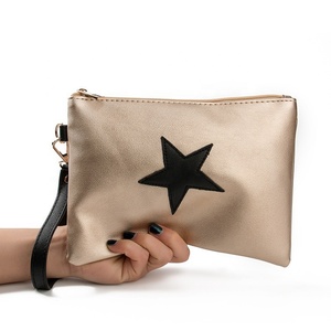 Pochette da sera <span class=keywords><strong>con</strong></span> stella dorata da polso da fabbrica professionale da polso semplice da donna <span class=keywords><strong>con</strong></span> cuciture rettangolari da 50 pezzi abito 120g - Product Image 1
