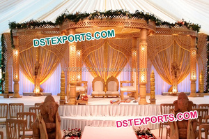 Nouveau design de mandap indien pour mariage, en fibre, sculpté en forme d'éléphant, décoration de mandap indien pour mariage, Géorgie - Product Image 5