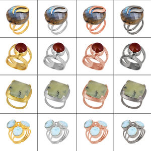 Prong Set Gemstone Gold Plated 925 Sterling Silver Jewelry Stud Wholesale <b>Earrings</b> Jewelry - Product Image 5