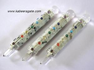 Bâton de guérison en gros: Bâton de guérison des chakras de pierre de lune arc-en-ciel - Product Image 2