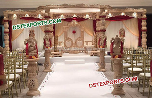 Mandap อินเดียแกะสลักงานแต่งงานงานแต่งงานแบบดั้งเดิมของชาวออสเตรเลีย - Product Image 2
