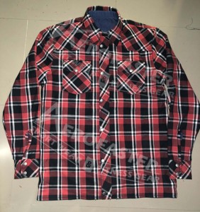 Motor Biker franela camisas de mezclilla 100% algodón sarga cierre de cremallera primavera Tie Dye - Product Image 1