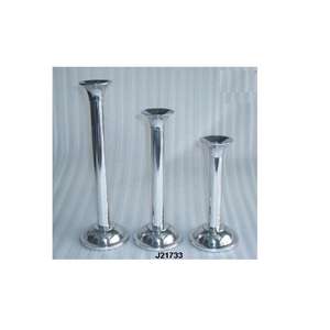 เชิงเทียนกระจกขัดเงาก้านขัดเรียบทำจากโลหะอลูมิเนียมหล่อ - Product Image 2