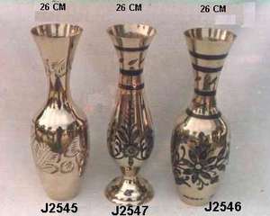 แจกันดอกไม้ทองเหลืองหล่อขัดและทาสีงานฝีมือทองเหลืองอินเดียสำหรับตกแต่งบ้านเทคนิคการพิมพ์โมเดลโลหะบรรจุจำนวนมาก - Product Image 4