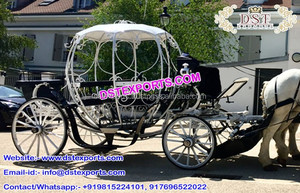 Carro de asiento de amor con temática de Cenicienta, Buggy blanco de caballo de Cenicienta - Product Image 4