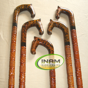 Style vintage fait à la main/bâton de marche en bois avec poignée en bois de cheval/canne de marche en bois avec poignées de cheval en bois de styliste - Product Image 2