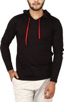 T-shirt à capuche manches longues pour homme, haut élégant avec col en v, tenue de soirée cintrée