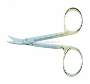 Fabricante directo T.C Tijeras quirúrgicas en ángulo de oro estándar Tijeras de iris de alta calidad de acero inoxidable a un buen precio - Product Image 6