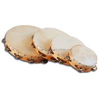 Wooden Tambourine With Metal Jingles Mini Handmade Musical Instrument For Party And Baby Use Mini Hand Tambourine handmade