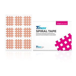 เทปไขว้ Tmax Spiral Tape ชนิดทางการแพทย์ คลาส I ผลิตจากอะซิเตท 100% กาวอะคริลิกทางการแพทย์ ผลิตในเกาหลี สำหรับการฝังเข็มและอุปกรณ์ดูแลสุขภาพ - Product Image 3
