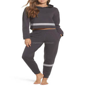 Chándal con estilo para mujer, ropa deportiva de manga larga, top corto con capucha, sudadera, novedad - Product Image 1