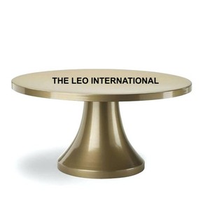 Aluminio Metal Latón Antiguo Forma redonda Soporte para pasteles 1 nivel Fiesta de cumpleaños Eventos DE BODA Decoración Soporte para pasteles - Product Image 1