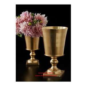 Decoración Moderna para Bodas, Florero de Piso Redondo Grande de Aluminio, Superventas, Decoración para el Hogar - Product Image 1