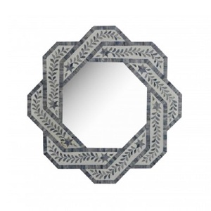 Marco de espejo con incrustaciones de hueso de diseño especial - Product Image 1