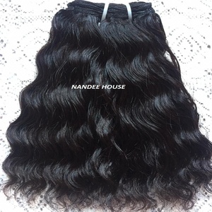 Wholesale Good Quality Natural Indian Virgin Human Hair Extensions Body Wave Deep <b>Curly</b> Loose Wavy Weave <b>Bundles</b> - Product Image 6