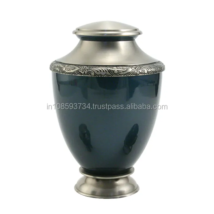 Foglia fiore di Design goffrato cremazione gettone urne in metallo Standard in ottone Cast urna per ceneri umane fatte a mano