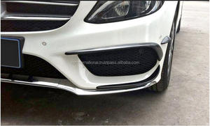 สำหรับ C-Class W205 4 ประตู (2 ประตู) ปี 15-16 ชุดแต่งกันชนหน้าคาร์บอนไฟเบอร์แบบมันเงา 2 ชิ้น - Product Image 3