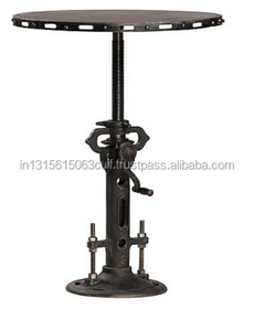 De hierro fundido ronda Industrial Mesa de Bar - Product Image 2