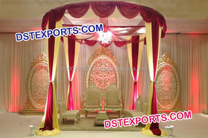 Mariage sur le thème du Rajasthan Mandap mariage indien traditionnel Mandap mariage indien Mandap décorations décor de qualité supérieure Canada - Product Image 6