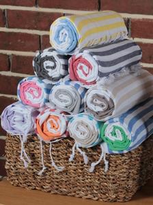 Toallas turcas de algodón de alta calidad, Pareo tradicional turco, Sarong con borlas - Product Image 2