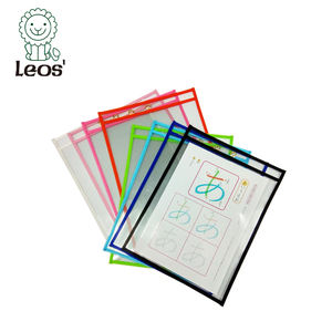 Couleur de poche effaçable à sec en PVC de vente directe d'usine cousue pour le bureau et l'école - Product Image 2