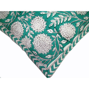 Funda de almohada de algodón con estampado de bloque de mano para el hogar, fundas de almohada artísticas decorativas - Product Image 3