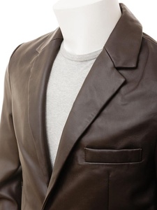 Chaqueta de moda de cuero Real para hombre - Product Image 3