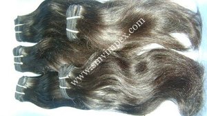 Extensión de cabello indio 100%. Tejido de cabello humano remy de un solo donante de la India. Máquina de cabello indio DE DOBLE TEJIDO cosido de la India - Product Image 2