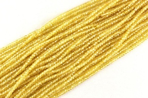 16 pouces de Long, 1 brin de pierres précieuses de Zircon jaune naturel perles rondelles à facettes beaux bijoux de bricolage vente en gros - Product Image 5