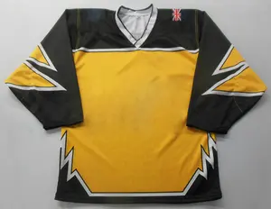Tonton spor özel renk jersey hokey numarası ile 100% Polyester özel baskılı buz hokeyi Jersey