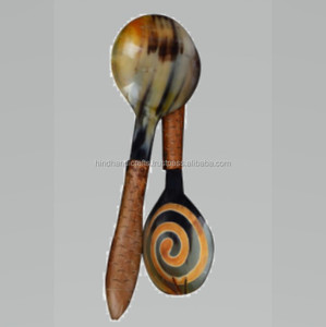 Cuillères en corne de citrouille faites à la main, faites à la main ou à la main avec vernis brillant et couleur naturelle de l'inde - Product Image 5