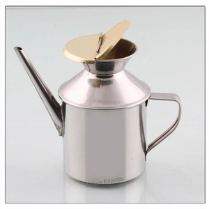 Classic Eco-Friendly Stainless Steel Olive Oil Can Home Storage Organizer Convenient Serving Storage <b>Metal</b> Vial Box Packed 0-1L - Product Image 2