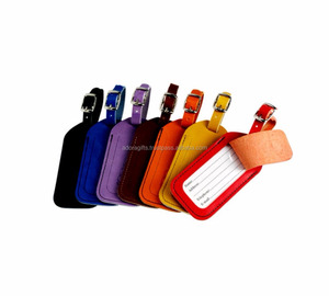 Étiquettes de bagage en cuir personnalisables en gros de logo pour des mariages et des promotions - Product Image 1