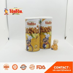 Sachet de cacahuètes enrobées au fromage Tan Tan, texture croustillante séchée - Product Image 3