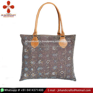 Vente en gros Tribal Sari Kantha Sacs fourre-tout - Product Image 2