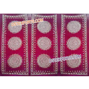 Wedding Sangeet <b>Embroidered</b> Backdrop Different Design Wedding Velvet Backdrop Beautiful Wedding Velvet Backdrop <b>Curtains</b> - Product Image 1