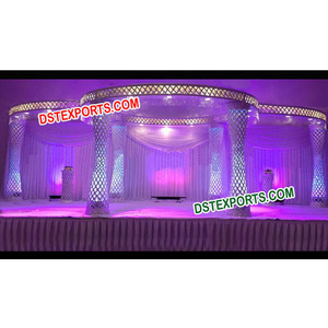 Ensemble de Mandap de Mariage en Cristal Taillé, Mandap en Fibre de Cristal, Mandap de Mariage en Cristal Taillé Diamant AUSTRALIE - Product Image 1