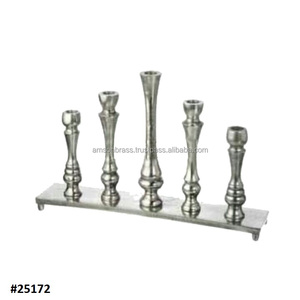 แท่นวางเทียนอลูมิเนียมดีไซน์หรูเทียนสี่เสาสำหรับตกแต่งบ้านทรงสูง - Product Image 4