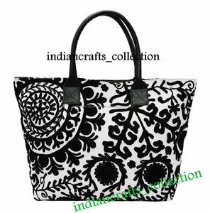 Sac à provisions indien multicolore brodé pour femme, nouveaux sacs du Shopping - Product Image 2