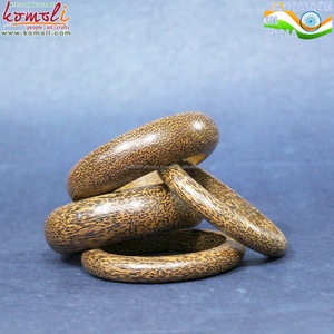 เครื่องประดับที่มีคุณภาพสูงนามธรรมรูปทรงสี่เหลี่ยมที่ทำด้วยมือกำไลไม้สร้อยข้อมือไม้เครื่องประดับรูปแบบอินเดีย - Product Image 6