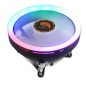 factory whole sale Multicolored LED light Computer radiator CPU Cooler heat pipe heat sink for sell