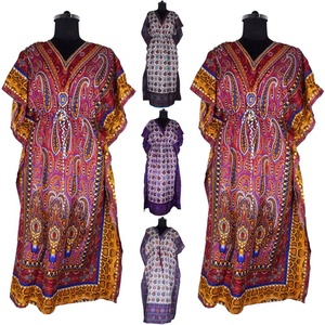 Robe de soirée longue pour filles, caftan, robe longue, col en v - Product Image 1